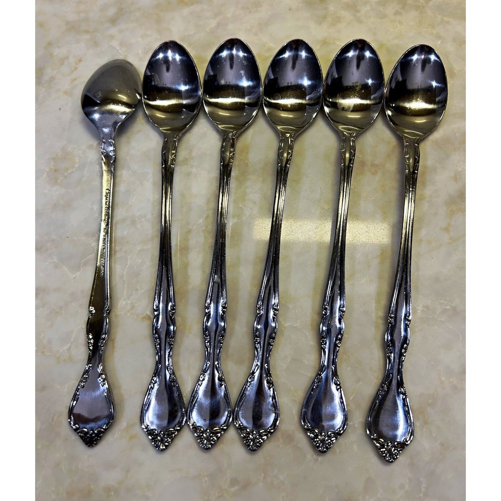 6 teaspoons Towle stainless Japan in Winter Rose